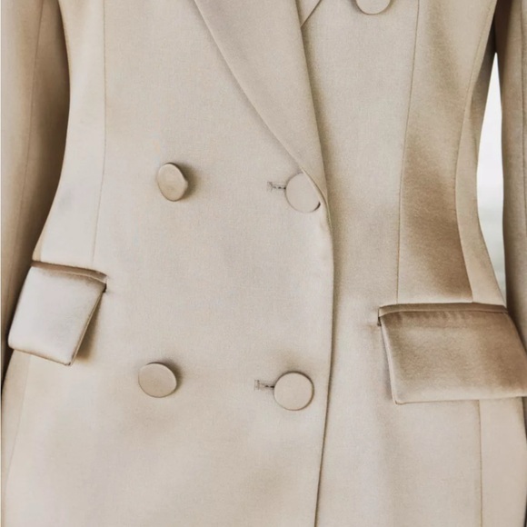 Satin Double-Breasted Blazer and pants. Size XS - Picture 3 of 11